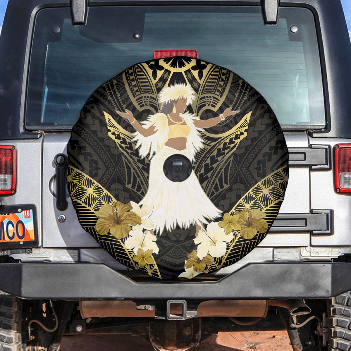 Niue Women's Day Spare Tire Cover With Polynesian Pattern
