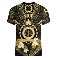 Niue Women's Day Women V Neck T Shirt With Polynesian Pattern LT05 - Polynesian Pride