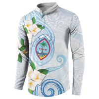 Guam Chamorro Button Sweatshirt Guasali Flowers Curves Style