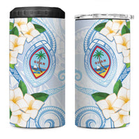 Guam Chamorro 4 in 1 Can Cooler Tumbler Guasali Flowers Curves Style