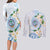 Guam Chamorro Couples Matching Long Sleeve Bodycon Dress and Long Sleeve Button Shirt Guasali Flowers Curves Style