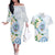Guam Chamorro Couples Matching Off The Shoulder Long Sleeve Dress and Hawaiian Shirt Guasali Flowers Curves Style