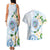 Guam Chamorro Couples Matching Tank Maxi Dress and Hawaiian Shirt Guasali Flowers Curves Style