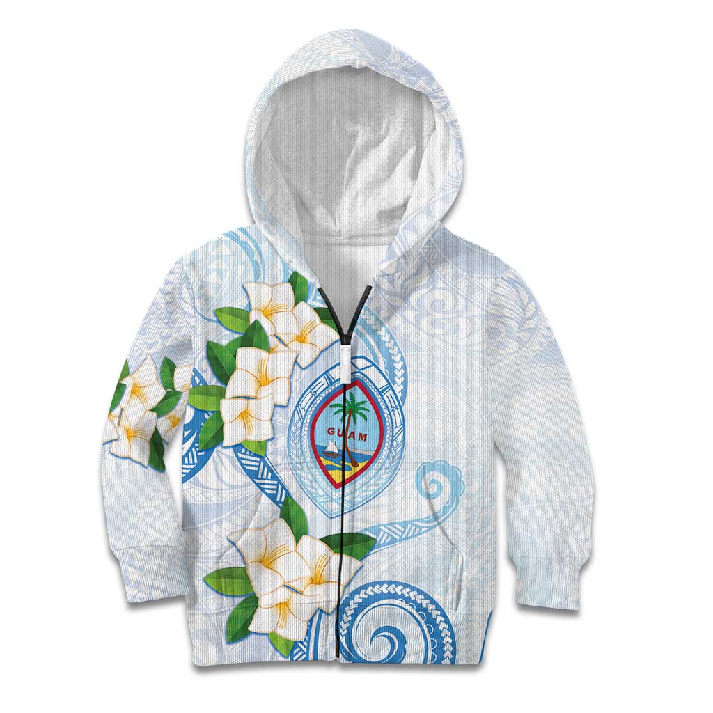 Guam Chamorro Kid Hoodie Guasali Flowers Curves Style