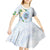 Guam Chamorro Kid Short Sleeve Dress Guasali Flowers Curves Style