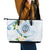Guam Chamorro Leather Tote Bag Guasali Flowers Curves Style