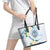 Guam Chamorro Leather Tote Bag Guasali Flowers Curves Style