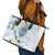 Guam Chamorro Leather Tote Bag Guasali Flowers Curves Style