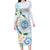 Guam Chamorro Long Sleeve Bodycon Dress Guasali Flowers Curves Style