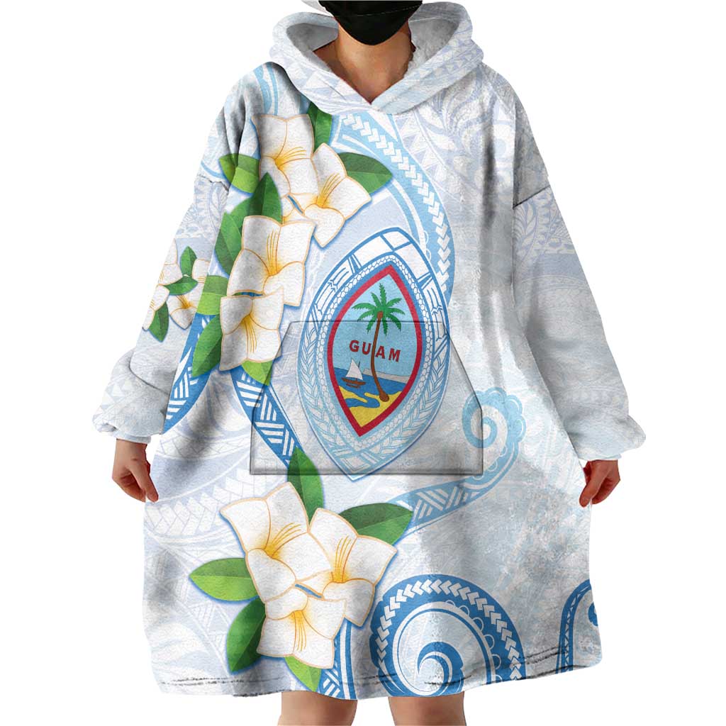 Guam Chamorro Wearable Blanket Hoodie Guasali Flowers Curves Style