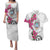 Guam Chamorro Couples Matching Puletasi and Hawaiian Shirt Curves Polynesian Tattoo Mix Bougainvillea