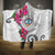 Guam Chamorro Hooded Blanket Curves Polynesian Tattoo Mix Bougainvillea