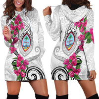 Guam Chamorro Hoodie Dress Curves Polynesian Tattoo Mix Bougainvillea LT05 - Polynesian Pride