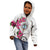 Guam Chamorro Kid Hoodie Curves Polynesian Tattoo Mix Bougainvillea