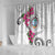 Guam Chamorro Shower Curtain Curves Polynesian Tattoo Mix Bougainvillea