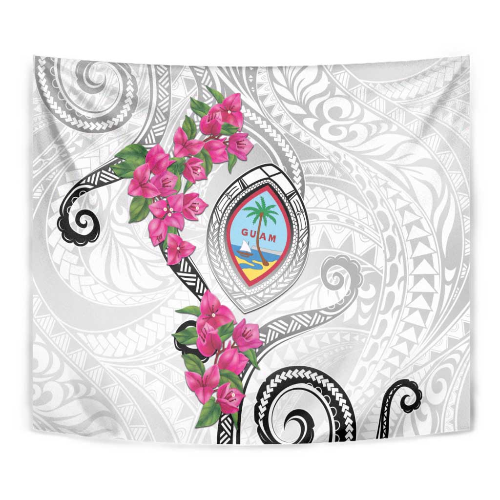 Guam Chamorro Tapestry Curves Polynesian Tattoo Mix Bougainvillea