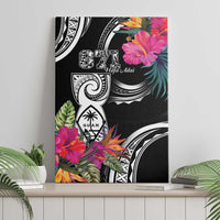 Hafa Adai Guam Canvas Wall Art Polynesian Tattoo Tropical Flowers LT05 - Polynesian Pride