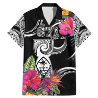 Hafa Adai Guam Family Matching Mermaid Dress and Hawaiian Shirt Polynesian Tattoo Tropical Flowers