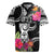 Hafa Adai Guam Rugby Jersey Polynesian Tattoo Tropical Flowers