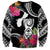 Hafa Adai Guam Sweatshirt Polynesian Tattoo Tropical Flowers