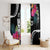 Hafa Adai Guam Window Curtain Polynesian Tattoo Tropical Flowers