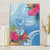 Hafa Adai Guam Canvas Wall Art Tropical Flowers Blue Gradient