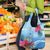Hafa Adai Guam Grocery Bag Tropical Flowers Blue Gradient