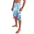 Hafa Adai Guam Lavalava Tropical Flowers Blue Gradient