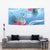 Hafa Adai Guam Tapestry Tropical Flowers Blue Gradient
