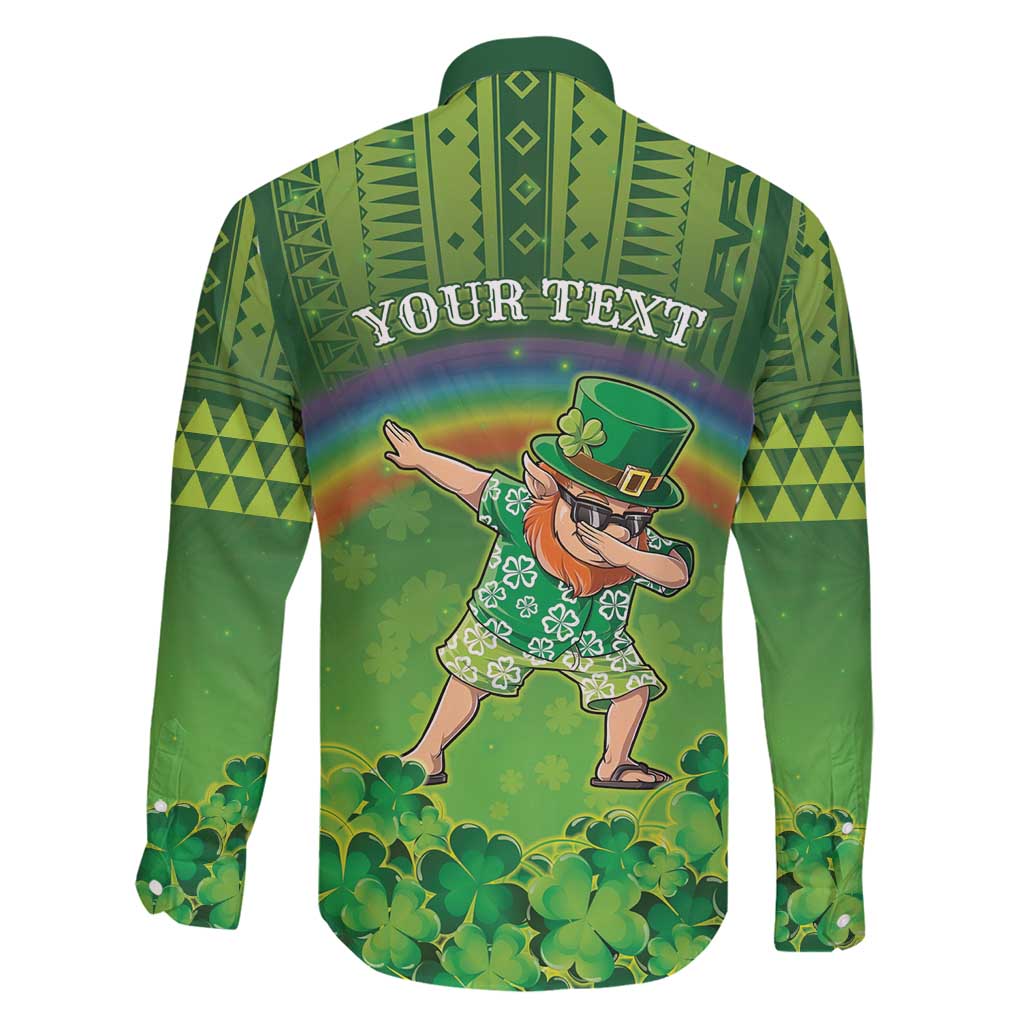 Personalised Hawaii Saint Patrick's Day Family Matching Off Shoulder Short Dress and Hawaiian Shirt Let's Get Fit Shaced LT05 - Polynesian Pride