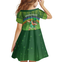 Personalised Hawaii Saint Patrick's Day Family Matching Short Sleeve Bodycon Dress and Hawaiian Shirt Let's Get Fit Shaced LT05 - Polynesian Pride
