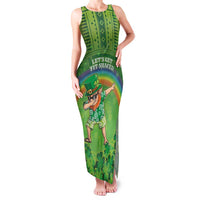 Personalised Hawaii Saint Patrick's Day Family Matching Tank Maxi Dress and Hawaiian Shirt Let's Get Fit Shaced LT05 Mom's Dress Green - Polynesian Pride