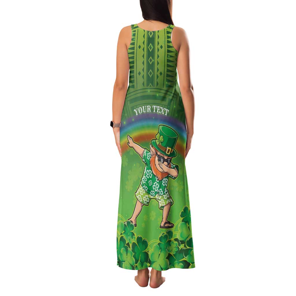 Personalised Hawaii Saint Patrick's Day Family Matching Tank Maxi Dress and Hawaiian Shirt Let's Get Fit Shaced LT05 - Polynesian Pride
