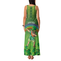 Personalised Hawaii Saint Patrick's Day Family Matching Tank Maxi Dress and Hawaiian Shirt Let's Get Fit Shaced LT05 - Polynesian Pride