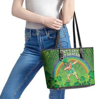 Hawaii Saint Patrick's Day Leather Tote Bag Let's Get Fit Shaced