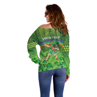 Personalised Hawaii Saint Patrick's Day Off Shoulder Sweater Let's Get Fit Shaced