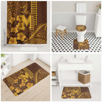 Hawaii Mililani High School Bathroom Set Tribal Tattoo With Hibiscus Flowers