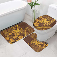 Hawaii Mililani High School Bathroom Set Tribal Tattoo With Hibiscus Flowers