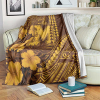 Hawaii Mililani High School Blanket Tribal Tattoo With Hibiscus Flowers