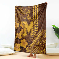 Hawaii Mililani High School Blanket Tribal Tattoo With Hibiscus Flowers