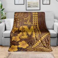 Hawaii Mililani High School Blanket Tribal Tattoo With Hibiscus Flowers