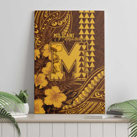 Hawaii Mililani High School Canvas Wall Art Tribal Tattoo With Hibiscus Flowers LT05 - Polynesian Pride