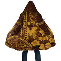 Personalised Hawaii Mililani High School Cloak Tribal Tattoo With Hibiscus Flowers