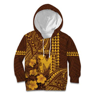 Personalised Hawaii Mililani High School Kid Hoodie Tribal Tattoo With Hibiscus Flowers