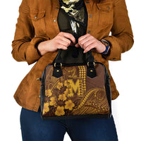 Hawaii Mililani High School Shoulder Handbag Tribal Tattoo With Hibiscus Flowers LT05 - Polynesian Pride