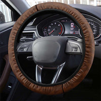 Hawaii Mililani High School Steering Wheel Cover Tribal Tattoo With Hibiscus Flowers