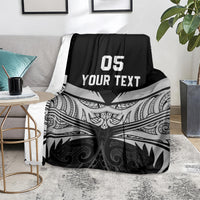 Custom New Zealand Cricket Blanket Go Champions World Cup 2024 With Maori Pattern