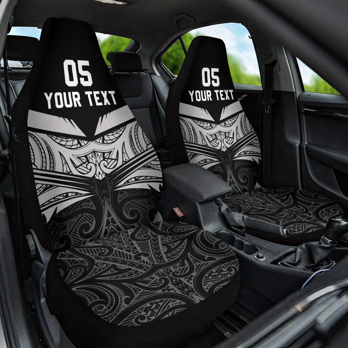 Custom New Zealand Cricket Car Seat Cover Go Champions World Cup 2024 With Maori Pattern