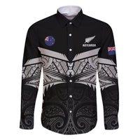 Custom New Zealand Cricket Family Matching Off The Shoulder Long Sleeve Dress and Hawaiian Shirt Go Champions World Cup 2024 With Maori Pattern