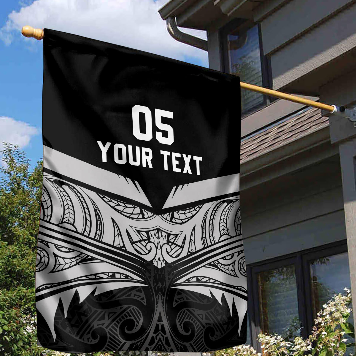 Custom New Zealand Cricket Garden Flag Go Champions World Cup 2024 With Maori Pattern